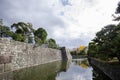 Fortification of Nijojo castle in Kyoto Japan during autumn season