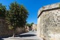 Fortification in the old town of Alghero, Sardinia, Italy Royalty Free Stock Photo