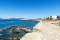 Fortification in the old town of Alghero, Sardinia, Italy Royalty Free Stock Photo