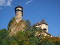 Fortification of Orava Castle on the high rock Royalty Free Stock Photo