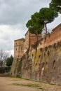 Fortification wall in Santarcangelo di Romagna Royalty Free Stock Photo