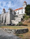 Hradný múr a schodisko z Bratislavského hradu