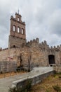 Fortification walls and Carmen Bell tower in Avila, Spai Royalty Free Stock Photo