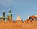 Fortification walls in Old City Stare Miasto of Warsaw