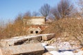 Fortifications of Fort Zverev in winter