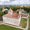 Fortifications of Kuressaare episcopal castle star fort, bastion fortress built by Teutonic Order, Saaremaa island, western Royalty Free Stock Photo