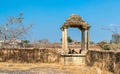 Fortifications at Rani Padmini Palace at Chittorgarh Fort. Rajasthan, India
