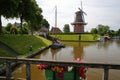 The fortifications viewed from a footbridge in Dokkum, Friesland, Netherlands