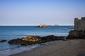 Fortified Castel, Fort Du Petit Be, Beach And Sea, Saint-Malo City, Brittany, France