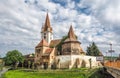 Fortified catholic church in Cristian Sibiu Romania. UNESCO heritage site and important touristic attraction Royalty Free Stock Photo