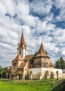 Fortified catholic church in Cristian Sibiu Romania. UNESCO heritage site and important touristic attraction Royalty Free Stock Photo