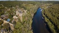 The fortified Chateau Montfort on the Dordogne River, Vitrac, France Royalty Free Stock Photo