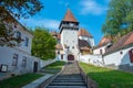 The fortified church of Bazna in Romania Royalty Free Stock Photo