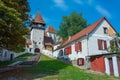 The fortified church of Bazna in Romania Royalty Free Stock Photo