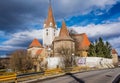 Fortified church of Cristian,Sibiu, Romania Royalty Free Stock Photo