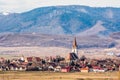 Fortified church of Cristian,Sibiu, Romania Royalty Free Stock Photo