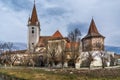 Fortified church of Cristian,Sibiu, Romania Royalty Free Stock Photo