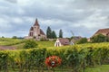 Fortified Church in Hunawihr, Alsace, France Royalty Free Stock Photo