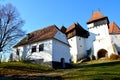 Fortified church panorama in Viscri, Transylvania, Romania Royalty Free Stock Photo