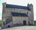 Fortified church of Saint-Julien, Nespouls, Correze, Limousin, France Royalty Free Stock Photo