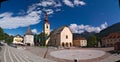 Fortified Church of Saint Peter and Paul in Tarvisio Royalty Free Stock Photo