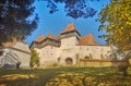 Fortified church of Viscri Transilvania, Romania autumn Royalty Free Stock Photo