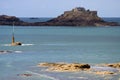 Fortified island off Dinard Royalty Free Stock Photo