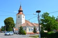 Fortified medieval church in the village Bod, Transylvania Royalty Free Stock Photo