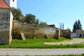 Fortified medieval saxon evangelic church in the village Bruiu-Braller, Transylvania, Romania Royalty Free Stock Photo