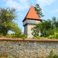 Fortified medieval saxon evangelic church in the village Cata, Transylvania, Romania.