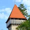 Fortified medieval saxon evangelic church in the village Cata, Transylvania, Romania.