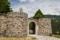 Fortified medieval Studenica monastery Royalty Free Stock Photo