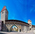 Fortified medieval town wall