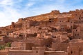 The fortified town of Ait ben Haddou near Ouarzazate on the edge of the sahara desert in Morocco. Atlas mountains. Used Royalty Free Stock Photo