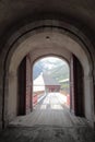 Old city gate of Fort of Mont-Dauphin, Hautes Alpes, France Royalty Free Stock Photo