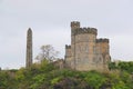 Fortified turret and stone monument