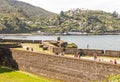 Fortified walls of the historic Corral Fort protecting the approach to the former Spanish colonial city of Valdivia in southern