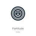 Fortitude icon vector. Trendy flat fortitude icon from zodiac collection isolated on white background. Vector illustration can be