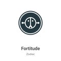 Fortitude vector icon on white background. Flat vector fortitude icon symbol sign from modern zodiac collection for mobile concept