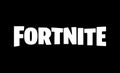 Fortnite vector logo on black banner background . Royalty Free Stock Photo