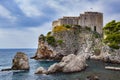 A fortress along the Adriatic seacoast near Dubrovnik Royalty Free Stock Photo