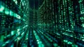A fortress of binary codes and encryption algorithms defending your digital wallet against cyber attacks