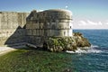 Fortress Bokar by the green and blue sea Royalty Free Stock Photo