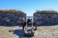 Fortress cannon in Suomenlinna - Sveaborg, Helsinki Finland Royalty Free Stock Photo