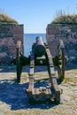 Fortress cannon in Suomenlinna - Sveaborg, Helsinki Finland Royalty Free Stock Photo