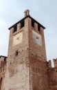 Fortress of Castelvecchio aka Ponte Scaligero meaning Scaliger Bridge over river Adige in Verona, Italy Royalty Free Stock Photo