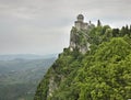 Fortress Cesta and mountain in San Marino Royalty Free Stock Photo