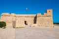 A fortress in the city of L`Ametlla de Mar, Tarragona, Catalunya, Spain. Copy space for text.