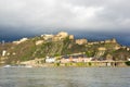 Fortress Ehrenbreitstein as seen from Koblenz Royalty Free Stock Photo
