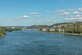 fortress Ehrenbreitstein in Koblenz at river Rhine Royalty Free Stock Photo